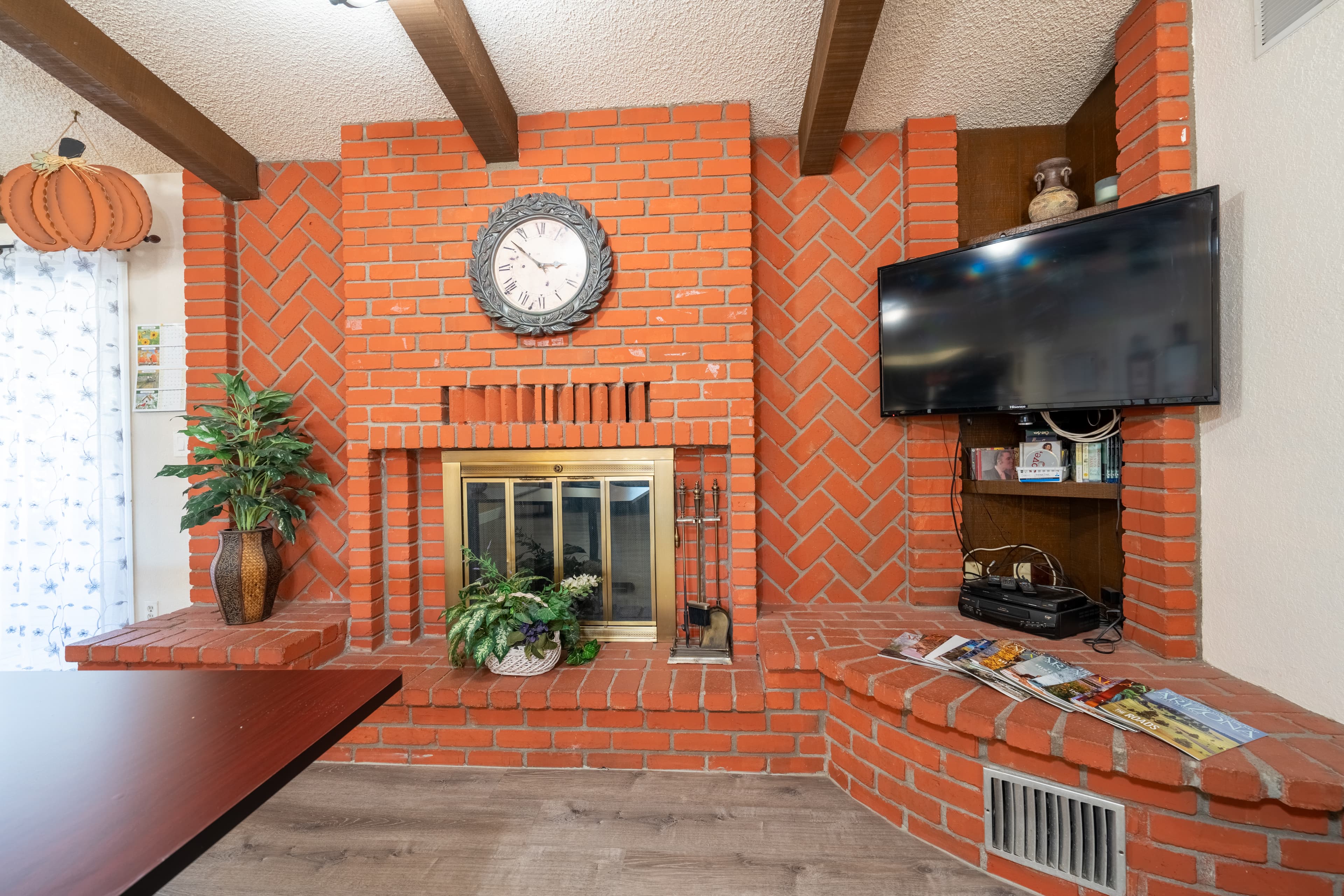 Kitchen with granite island and stainless appliances